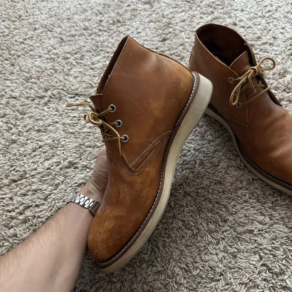 Red Wing 3140 Heritage Work Chukka Brown Leather Boots Lace Up Men’s Size 10.5 D